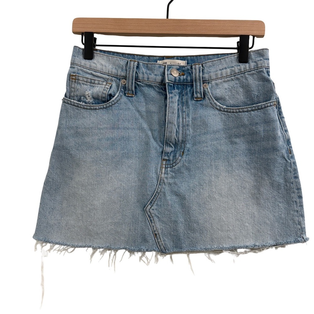 Madewell Blue A-line Mini Skirt